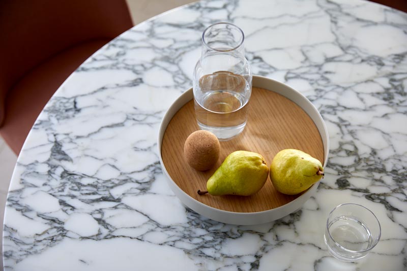 Saarinen Table Marbles Overhead